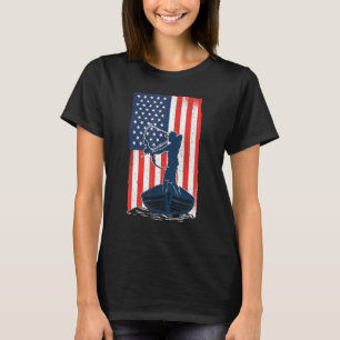 Bowfishing American Flag Fish Bow Hunting T-Shirt