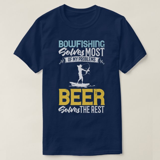 Bowfishing Bow Lights Arrows Crossbow Bowfisher  T-Shirt (Design Front)