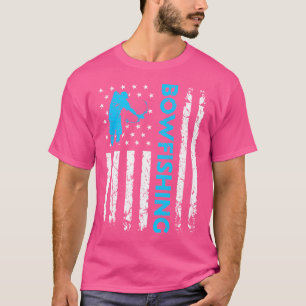 Bowfishing Us Flag Fishing Bowfish Hunter T-Shirt