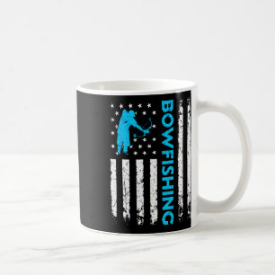 Bowfishing Us Flag Vintage Fishing Bowfish Hunter Coffee Mug