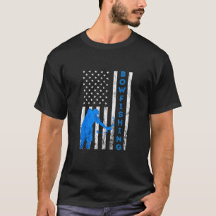 Bowfishing Usa Fish Bow Hunting Flag American Bowf T-Shirt