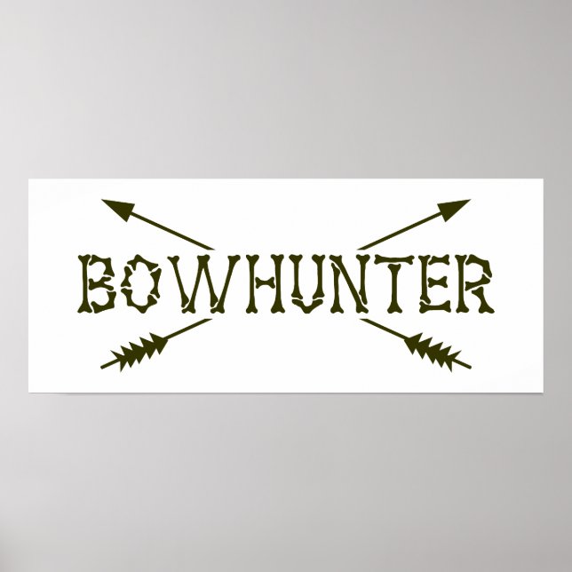 Bowhunter Crossed Arrows Poster (Front)