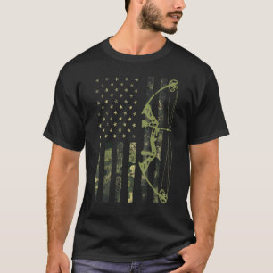 Bowhunting Archery Camo Us Flag Crossbow Hunting B T-Shirt