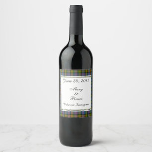 Bowie Scottish Wedding Wine Label