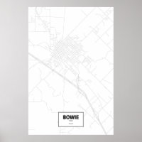 Bowie, Texas (black on white)