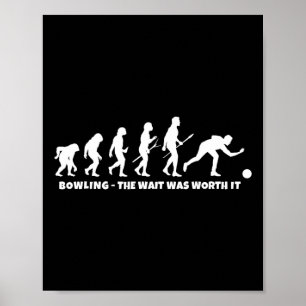 Bowing Evolution - Funny Bowler And Retro Bowling  Poster