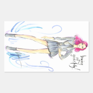 Bowing Out Gracefully Rectangular Sticker