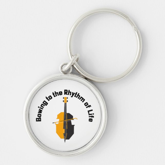 Bowing to the Rhythm of Life Cello Key Ring (Front)