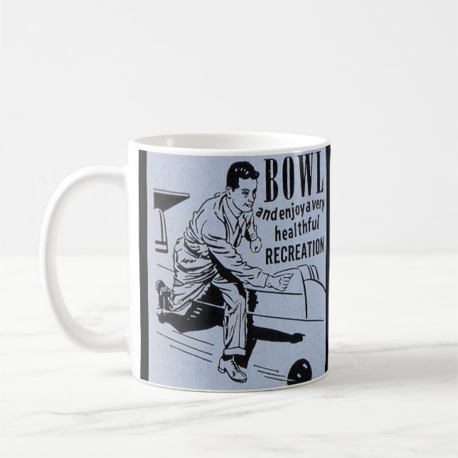 Bowl and Enjoy... bowling bowler Coffee Mug (Left)