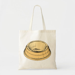 Bowl Dish Pet Cat Plate Empty Food Dog Peach Tote Bag