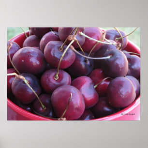 Bowl Full of Cherries Poster