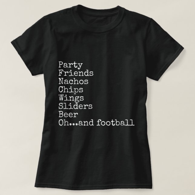 Bowl Game Super Party Foodie Beer  T-Shirt (Design Front)