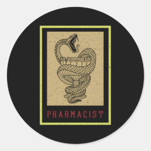Bowl Hygieia Pharmacology Symbols Medicine Pharmac Classic Round Sticker