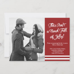 Bowl Jelly Pregnancy Photo Announcement Card