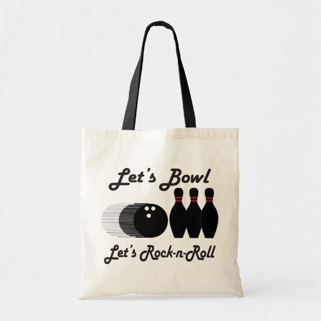 Bowl Let's Rock-n-Roll Tote Bag (Front)