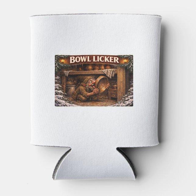 Bowl Licker Icelandic Yule Lad Can Cooler (Front)