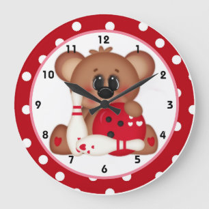 Bowl Me Over Valentine's Day Wall Clock d2