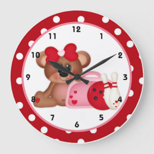 Bowl Me Over Valentine's Day Wall Clock d3
