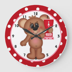 Bowl Me Over Valentine's Day Wall Clock d5