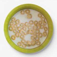Bowl of Breakfast Cereal Disposable Paper Plates