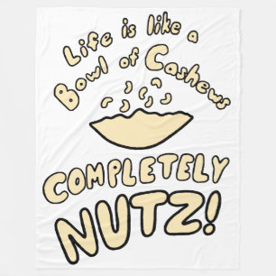 Bowl of Cashews Fleece Blanket