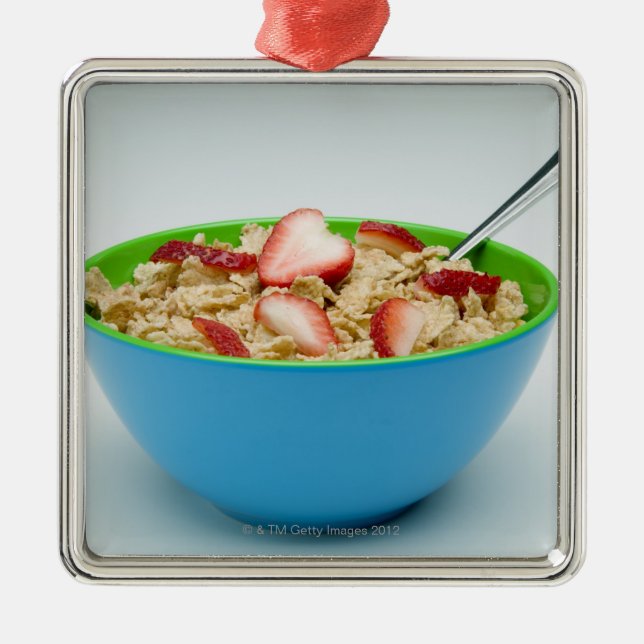 Bowl of cereal metal tree decoration (Front)