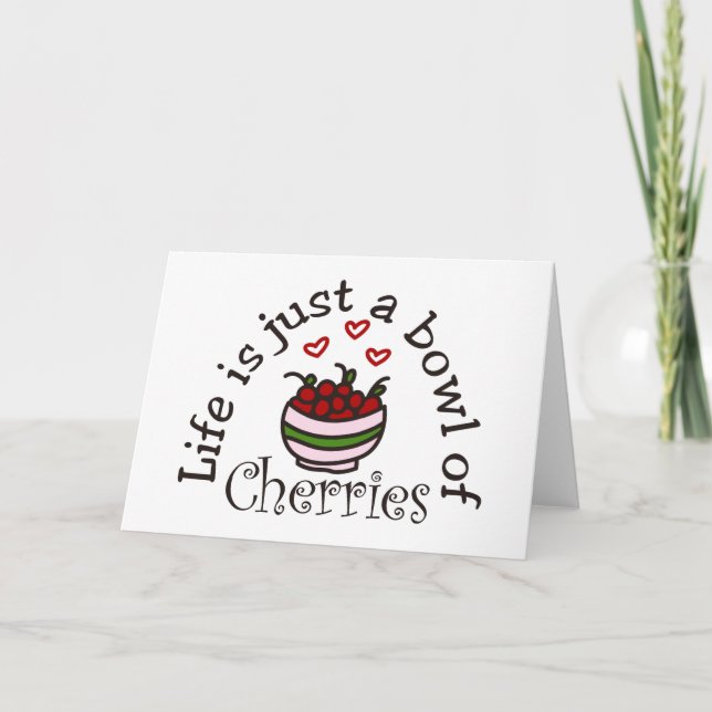 Bowl Of Cherries Card (Front)