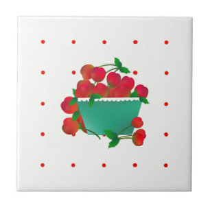 Bowl of Cherries Ceramic Tile