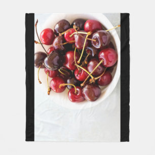 bowl of Cherries Fleece Blanket