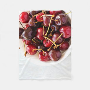 bowl of Cherries Fleece Blanket