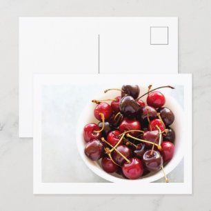 bowl of Cherries Holiday Postcard