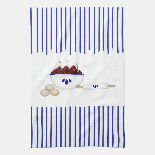 Bowl Of Cherries Kitchen Towel (Vertical)