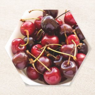 bowl of Cherries Paper Coaster