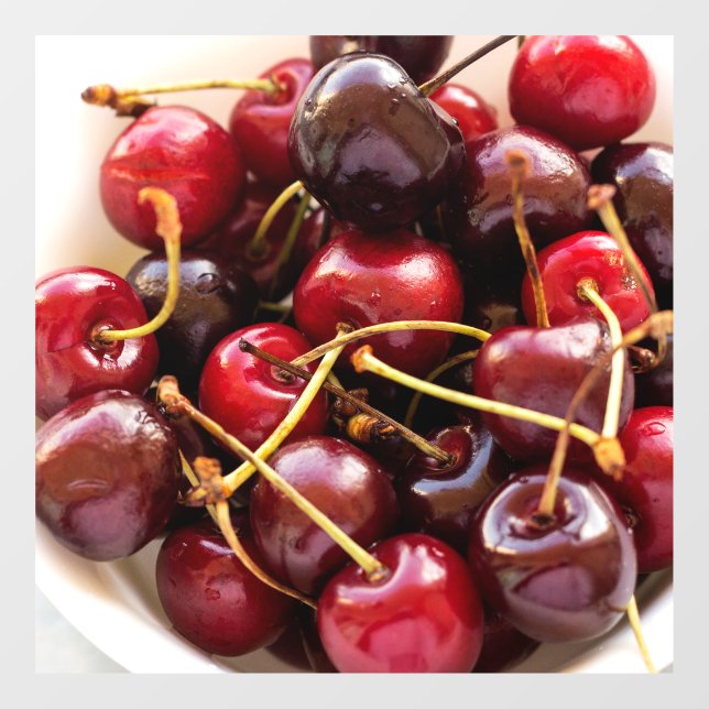 bowl of Cherries Window Cling (Sheet)