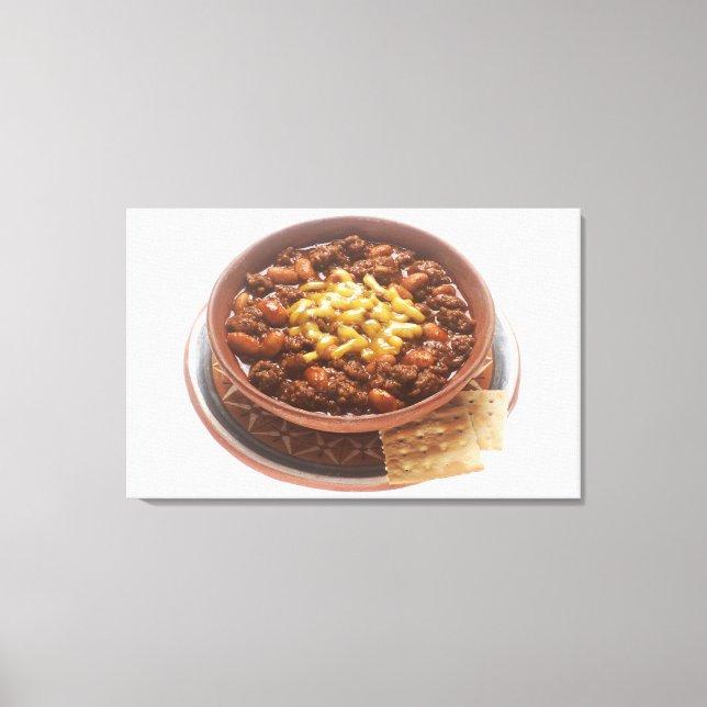 Bowl of Chilli Canvas Print (Front)