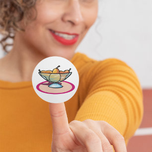Bowl of Fruit Classic Round Sticker