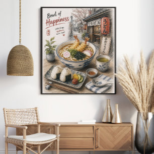 Bowl of Happiness Japanese Tempura Udon Poster