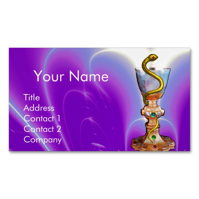 BOWL OF HYGEIA Medicine, Pharmacy Magnetic Business Card (Front)