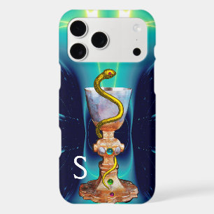 BOWL OF HYGEIA Medicine,Pharmacy Monogram Blue