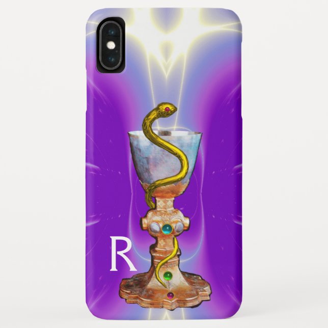 BOWL OF HYGEIA Medicine, Pharmacy Monogram Purple Case-Mate iPhone Case (Back)
