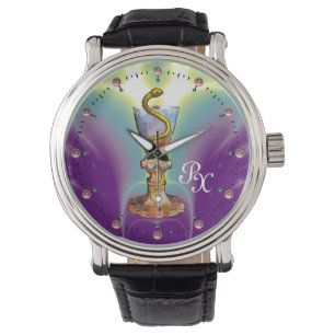 BOWL OF HYGEIA , MEDICINE ,PHARMACY MONOGRAM WATCH