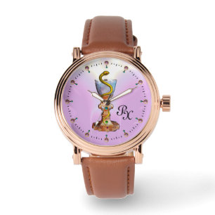 BOWL OF HYGEIA , MEDICINE ,PHARMACY MONOGRAM WATCH