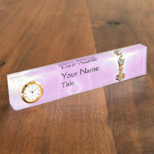 BOWL OF HYGEIA  Medicine, Pharmacy,Pharmacist Pink Nameplate
