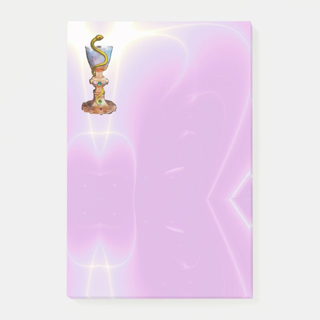 BOWL OF HYGEIA , MEDICINE ,PHARMACY  Pink Lilac Post-it Notes (Front)