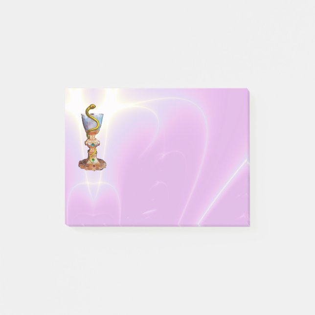 BOWL OF HYGEIA , MEDICINE ,PHARMACY  Pink Lilac Post-it Notes (Front)