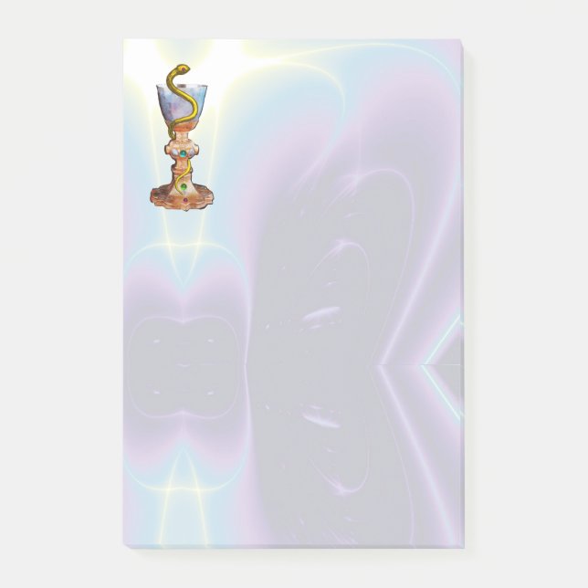 BOWL OF HYGEIA , MEDICINE ,PHARMACY Teal Purple Post-it Notes (Front)