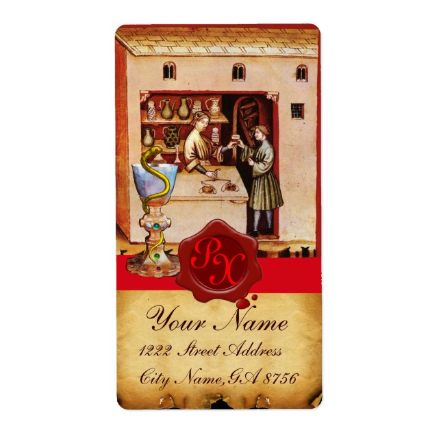 BOWL OF HYGEIA  MONOGRAM Medicine, Pharmacy (Front)