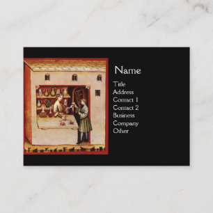 BOWL OF HYGEIA MONOGRAM Medicine, Pharmacy,black Business Card