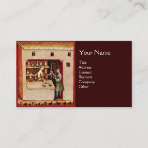 BOWL OF HYGEIA  MONOGRAM Medicine, Pharmacy Business Card