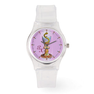 BOWL OF HYGEIA MONOGRAM Medicine, Pharmacy ,Pink Watch